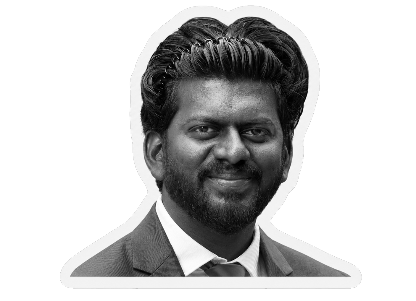 black and white headshot of samson devadas